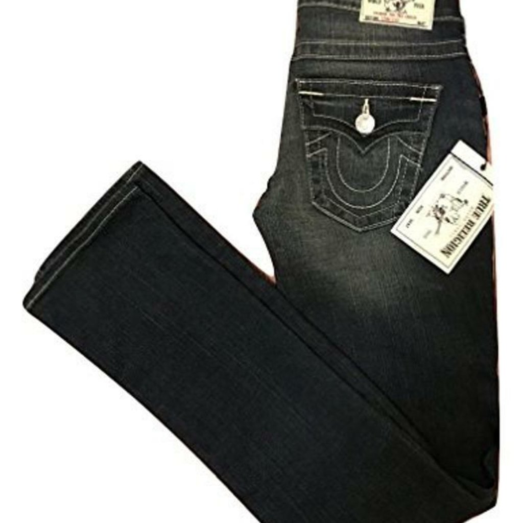 True Religion Msm Avalon Straight Distressed Jeans Size 25